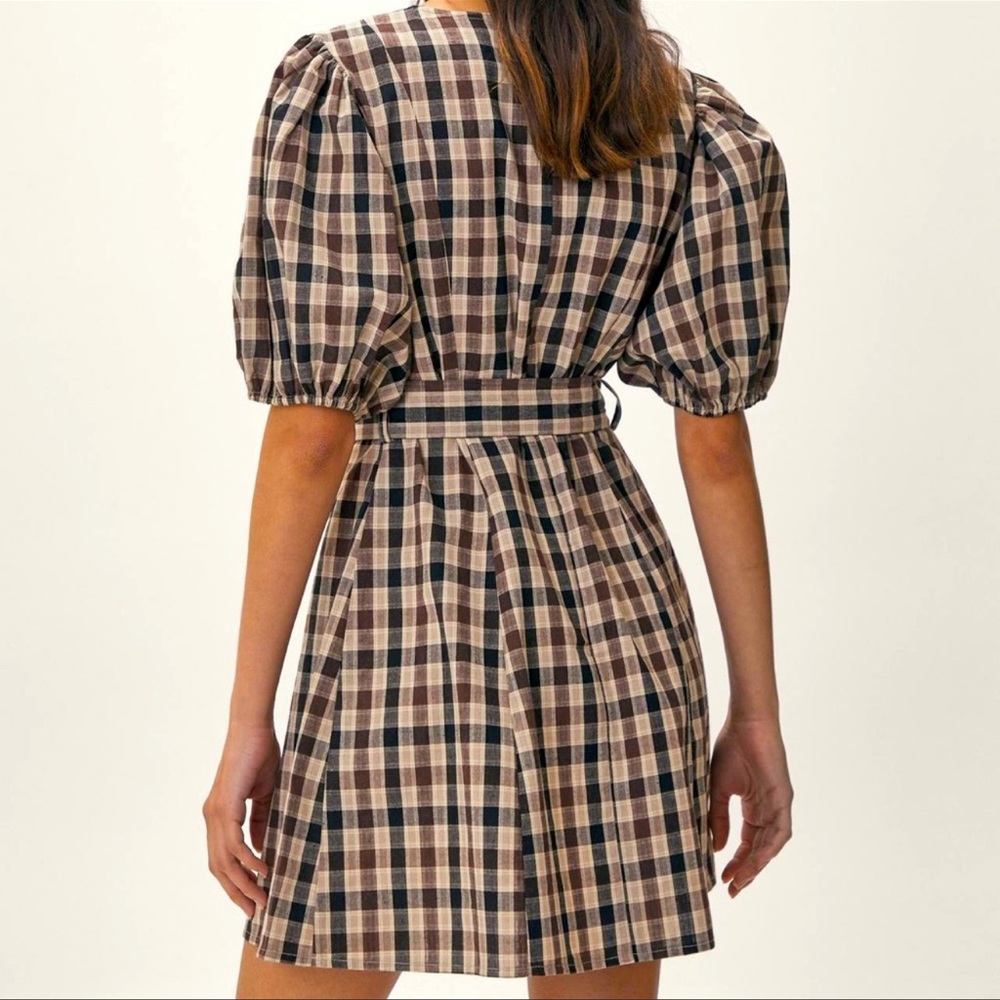 NASTYGAL | CHECK PUFF SLEEVE DREWS |